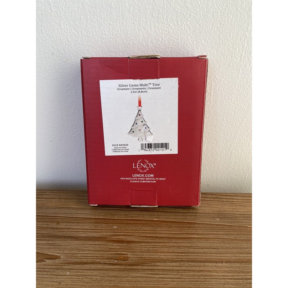 Lenox Silver Gems Multi Tree Christmas Ornament With Box Christmas Tree Keepsake - Picture 5 of 5